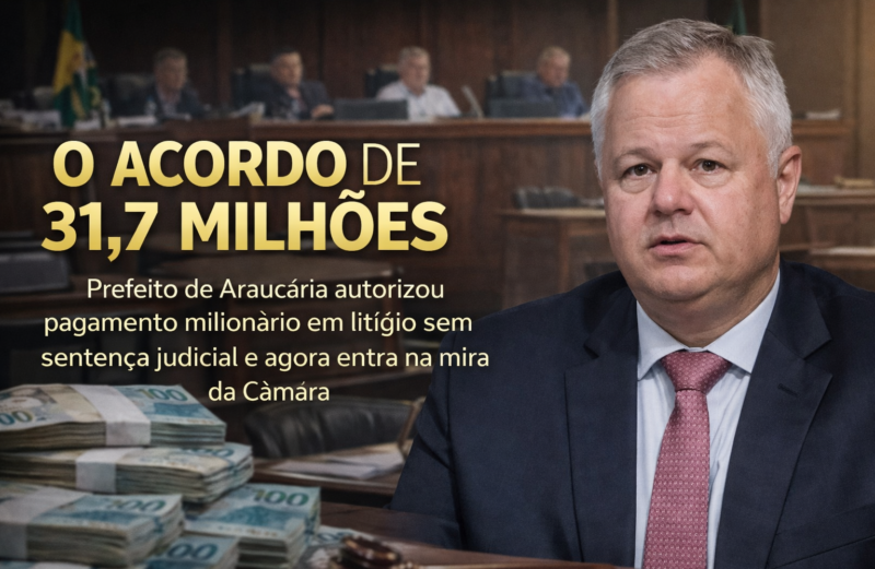 O acordo de R$ 31,7 milhões que colocou Araucária em rota de colisão institucional